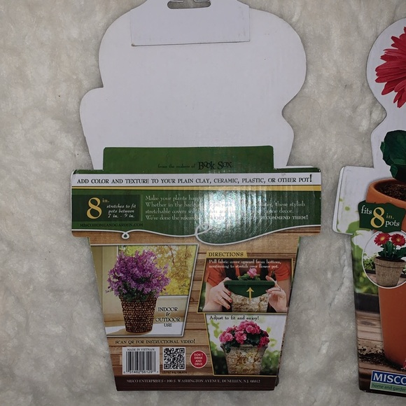 Stretchable pot sox fabric cover. Washable, reusable & stain resistant, fits 8” - Picture 5 of 7